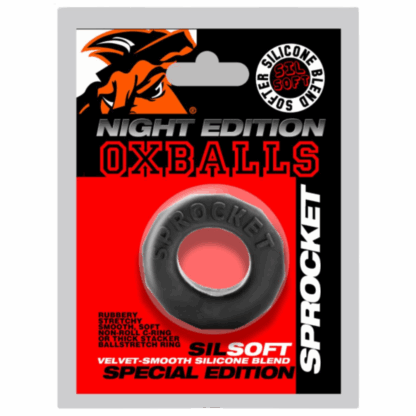 Image of Oxballs Sprocket Comfort No-Roll Cock Ring Night